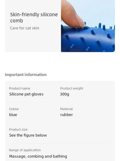 Silicone Pet Gloves Cat Dog Hair Removal Cat Supplies Comb Hair Removal Brush Rubber Sticky Hair Gloves