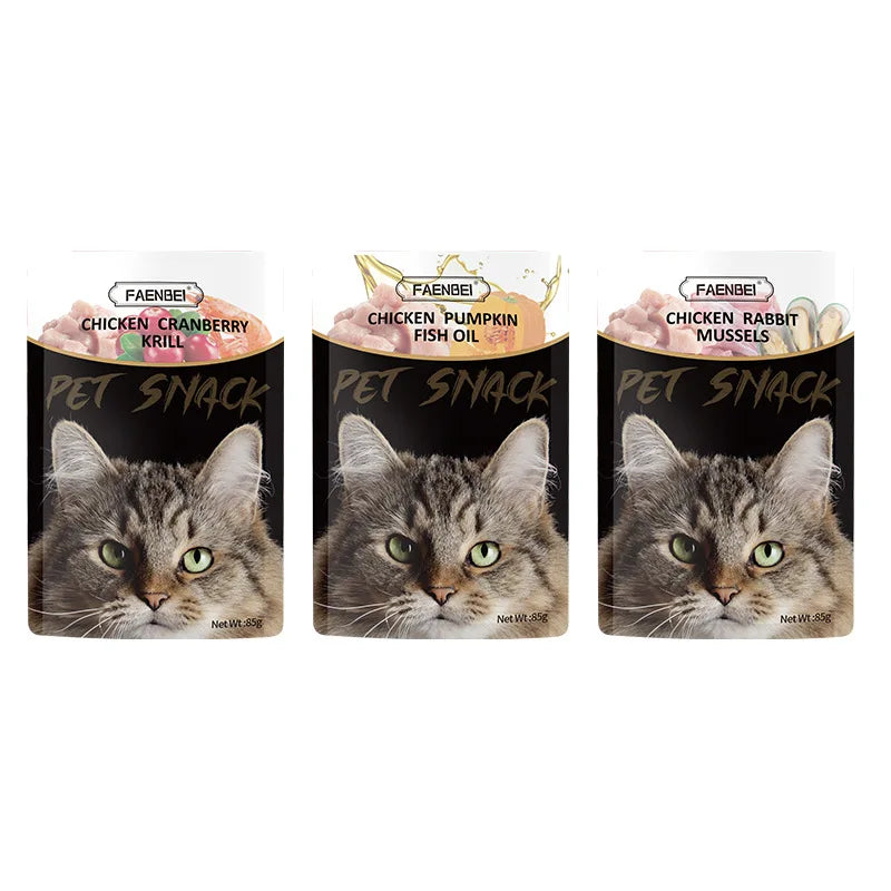 Cat Snack Wet Grain Packs Chicken Cranberry Krill Combo Nutritious and Delicious Cat Snacks Can Be Paired with Staple Food