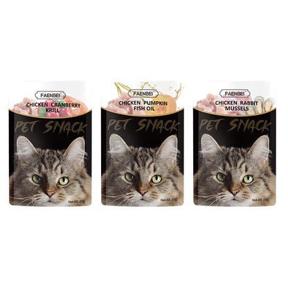 Cat Snack Wet Grain Packs Chicken Cranberry Krill Combo Nutritious and Delicious Cat Snacks Can Be Paired with Staple Food