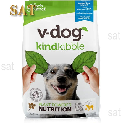 Vegan Kibble Dry Dog Food (24 LB) | Plant Based Protein with Added Taurine for Sensitive Stomach and Skin | Adult Dog Food