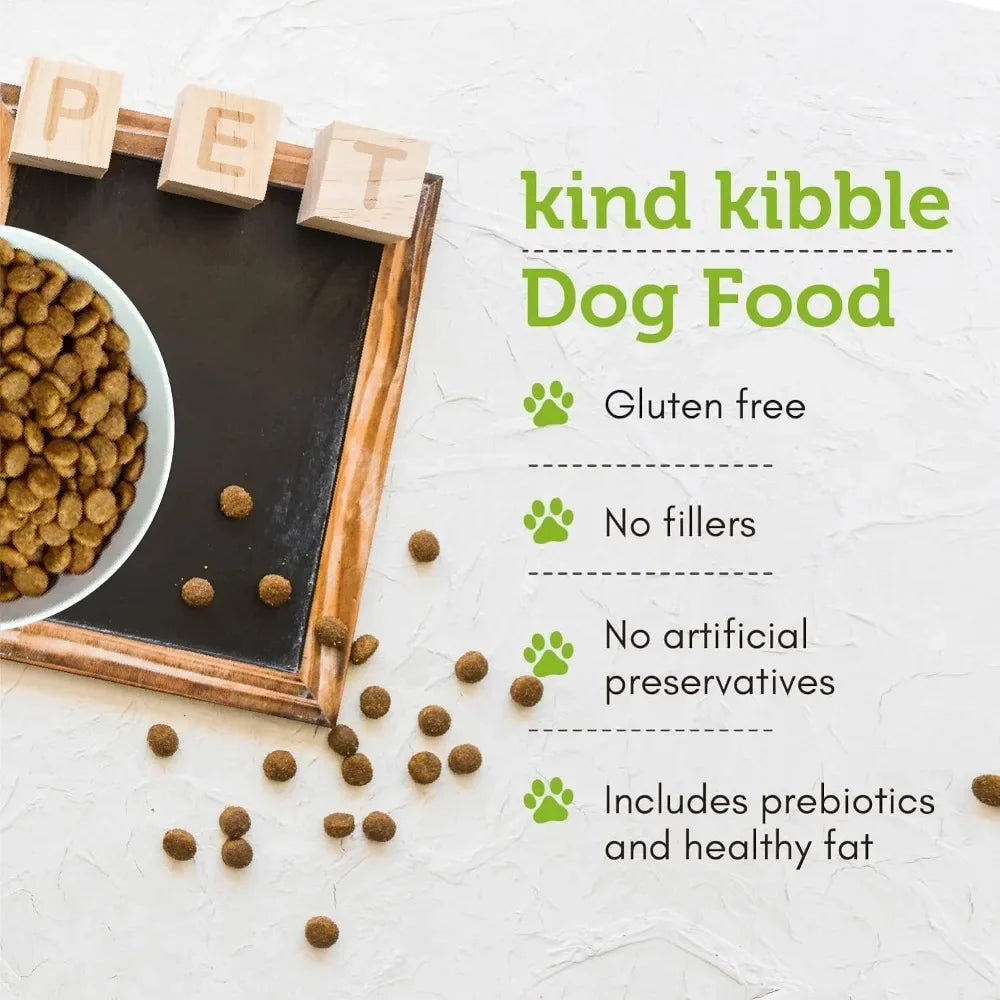 Vegan Kibble Dry Dog Food (24 LB) | Plant Based Protein with Added Taurine for Sensitive Stomach and Skin | Adult Dog Food