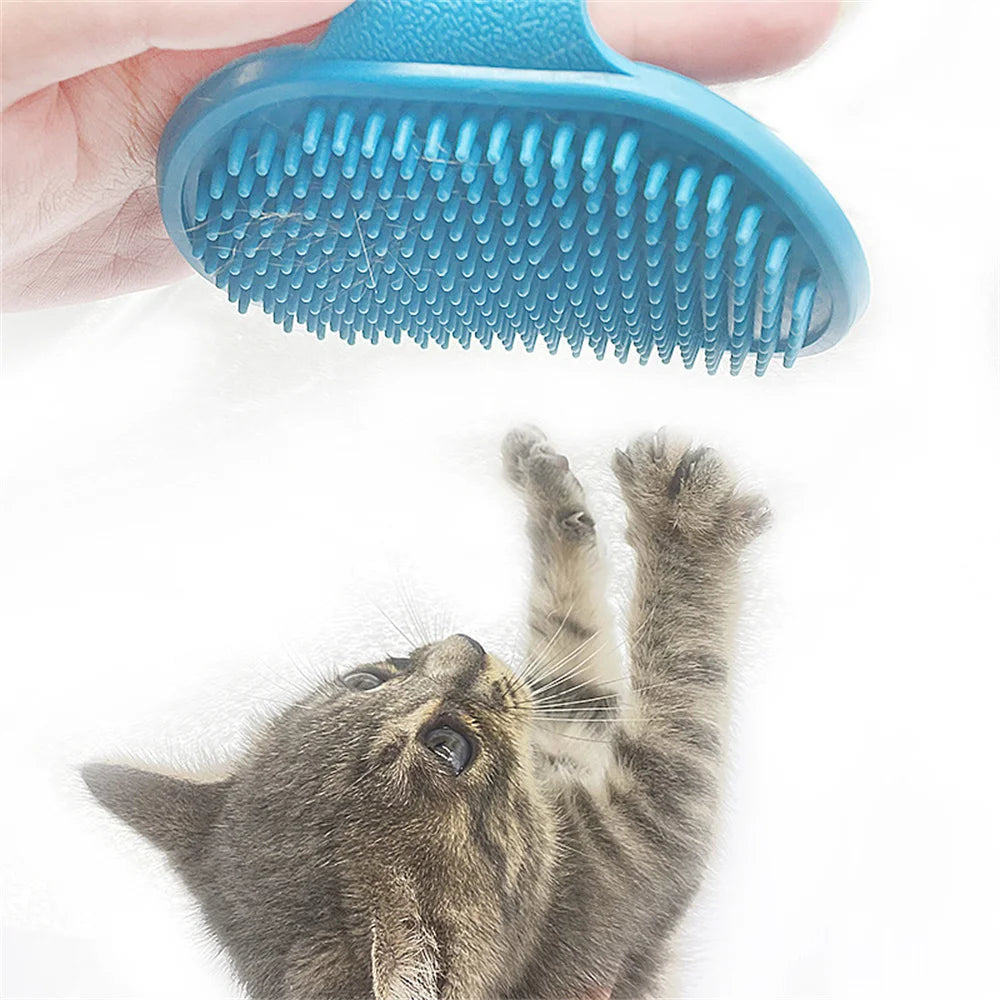 Pet Bath Brush Soft Rubber Cat Dog Massage Comb Grooming Glove Hair Remover Cleaning Tool Cat Scratch Itches Toy