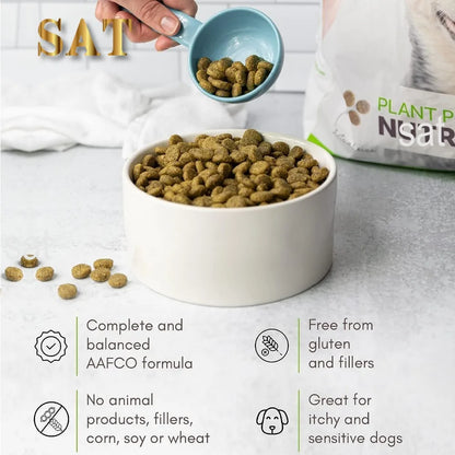 Vegan Kibble Dry Dog Food (24 LB) | Plant Based Protein with Added Taurine for Sensitive Stomach and Skin | Adult Dog Food