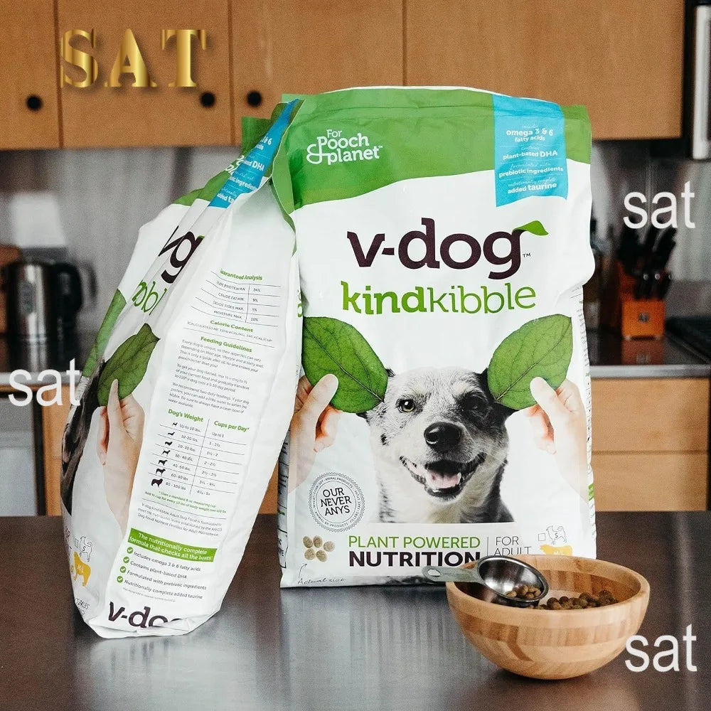 Vegan Kibble Dry Dog Food (24 LB) | Plant Based Protein with Added Taurine for Sensitive Stomach and Skin | Adult Dog Food