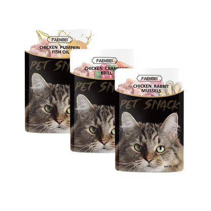 Cat Snack Wet Grain Packs Chicken Cranberry Krill Combo Nutritious and Delicious Cat Snacks Can Be Paired with Staple Food