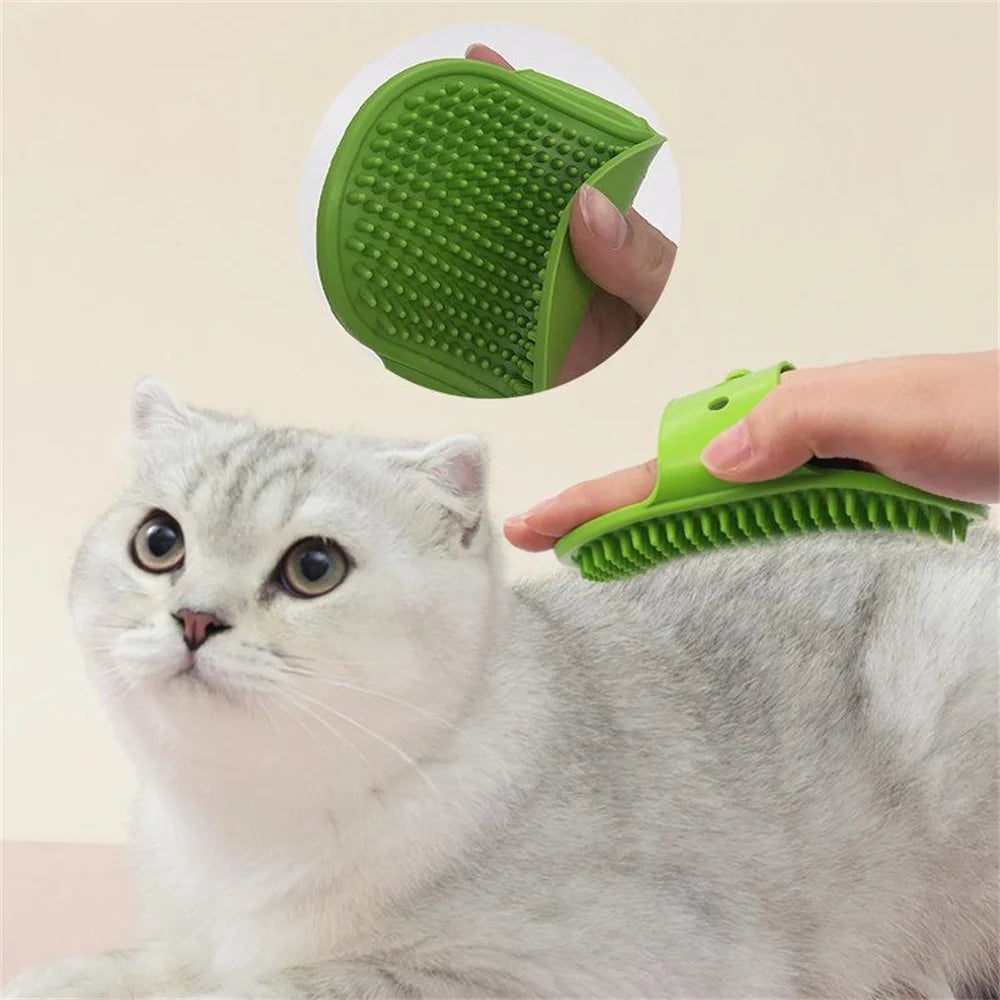 Pet Bath Brush Soft Rubber Cat Dog Massage Comb Grooming Glove Hair Remover Cleaning Tool Cat Scratch Itches Toy