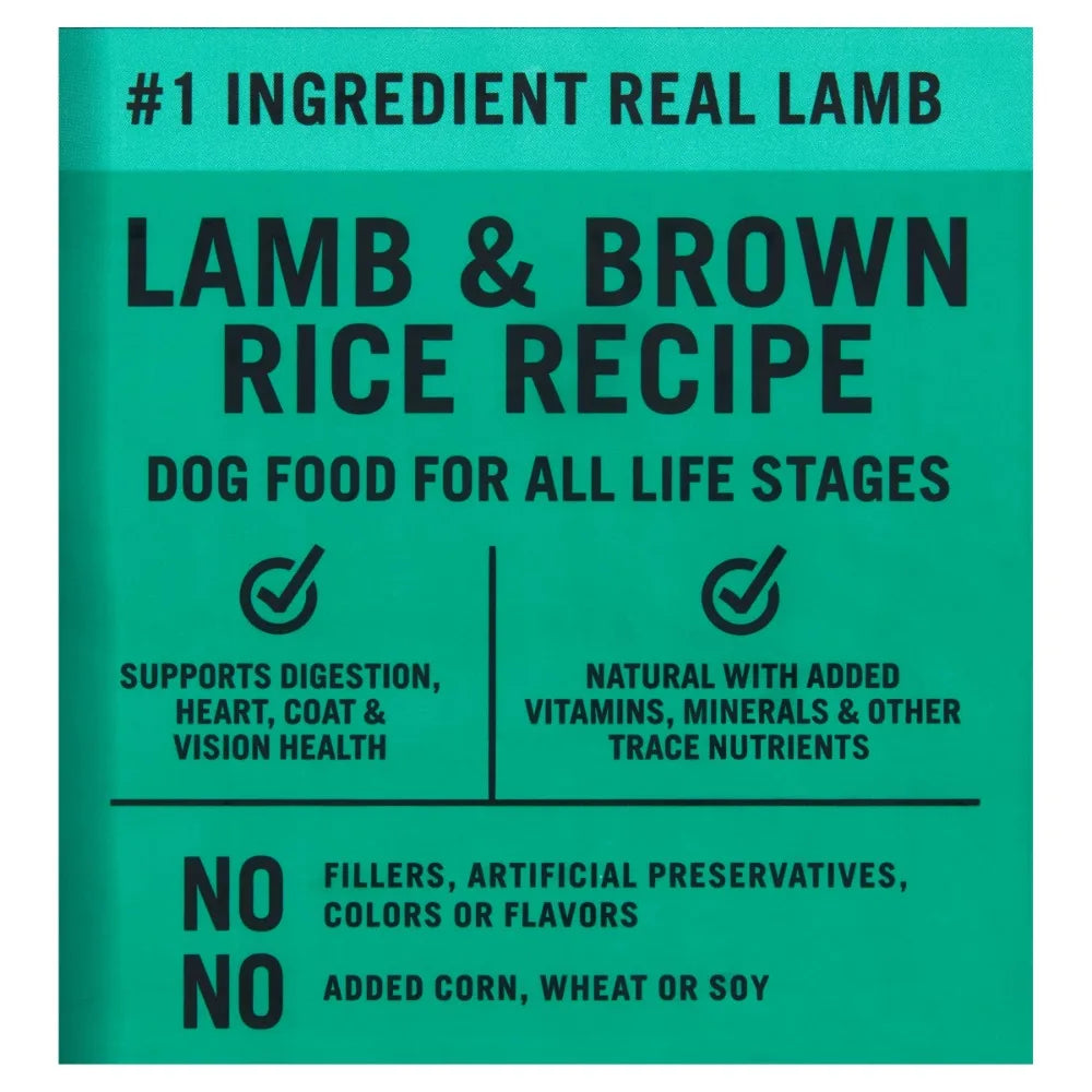 Dry Food for Dogs Lamb & Brown Rice Recipe Dry Dog Food Free Shipping 30 Lbs Beef Jerky Feed Feeding Snacks Supplies Pet Home