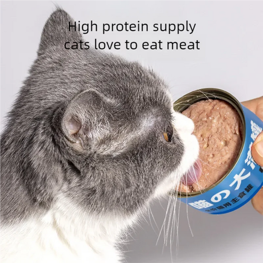 Cat canned food wholesale, cat staple food can, chicken salmon 85g, adult cat snacks can, moisturizing wet food for kittens