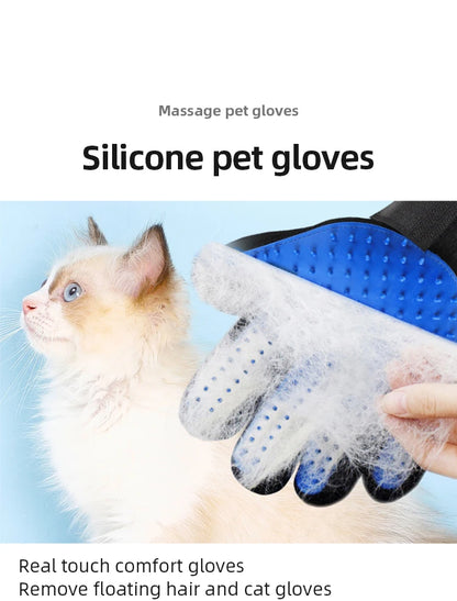 Silicone Pet Gloves Cat Dog Hair Removal Cat Supplies Comb Hair Removal Brush Rubber Sticky Hair Gloves