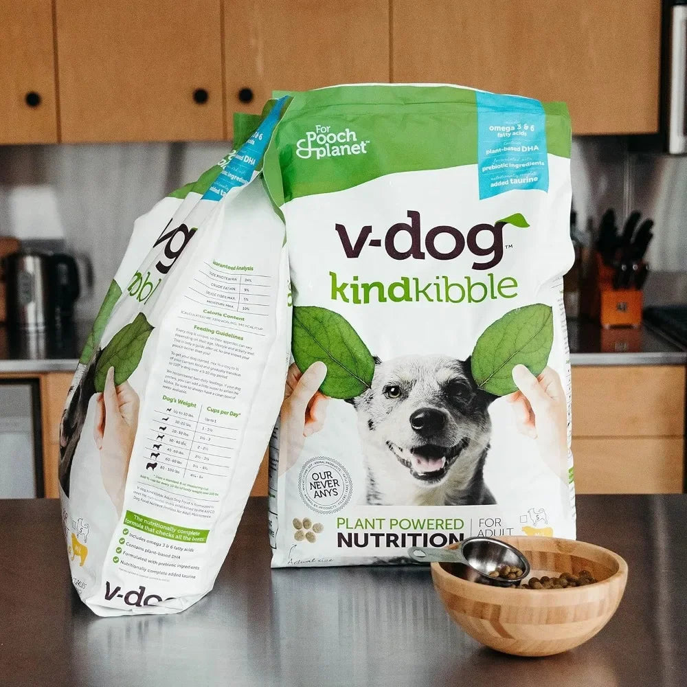 Vegan Kibble Dry Dog Food (24 LB) | Plant Based Protein with Added Taurine for Sensitive Stomach and Skin | Adult Dog Food