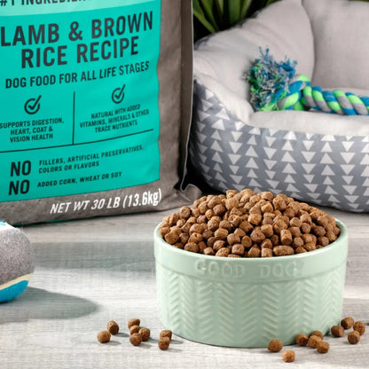 Dry Food for Dogs Lamb & Brown Rice Recipe Dry Dog Food Free Shipping 30 Lbs Beef Jerky Feed Feeding Snacks Supplies Pet Home